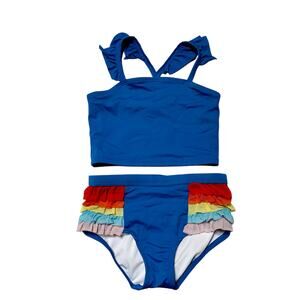 Hanna Andersson Sunblock Tulle Tankini Swim Set Size 8